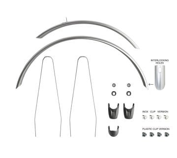 Eurofender Tempo 20'' 58mm Katlanır Bisiklet Çamurluk Seti Siyah