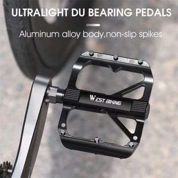 West Biking Ultralight Platform Alüminyum Rulmanlı Pedal Siyah