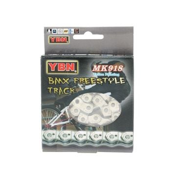 YBN MK918 Vitessiz Bmx/Track/Freestyle Teflon Kaplı Zincir Gümüş
