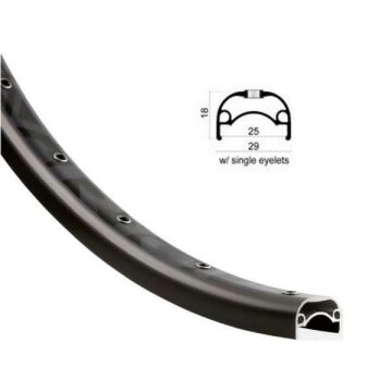 Rodi RYOT 25 27.5'' Çift Kat Alüminyum,TL-Ready Disk Uyum, FV, Yüzüklü Jant Çemberi 32H Siyah
