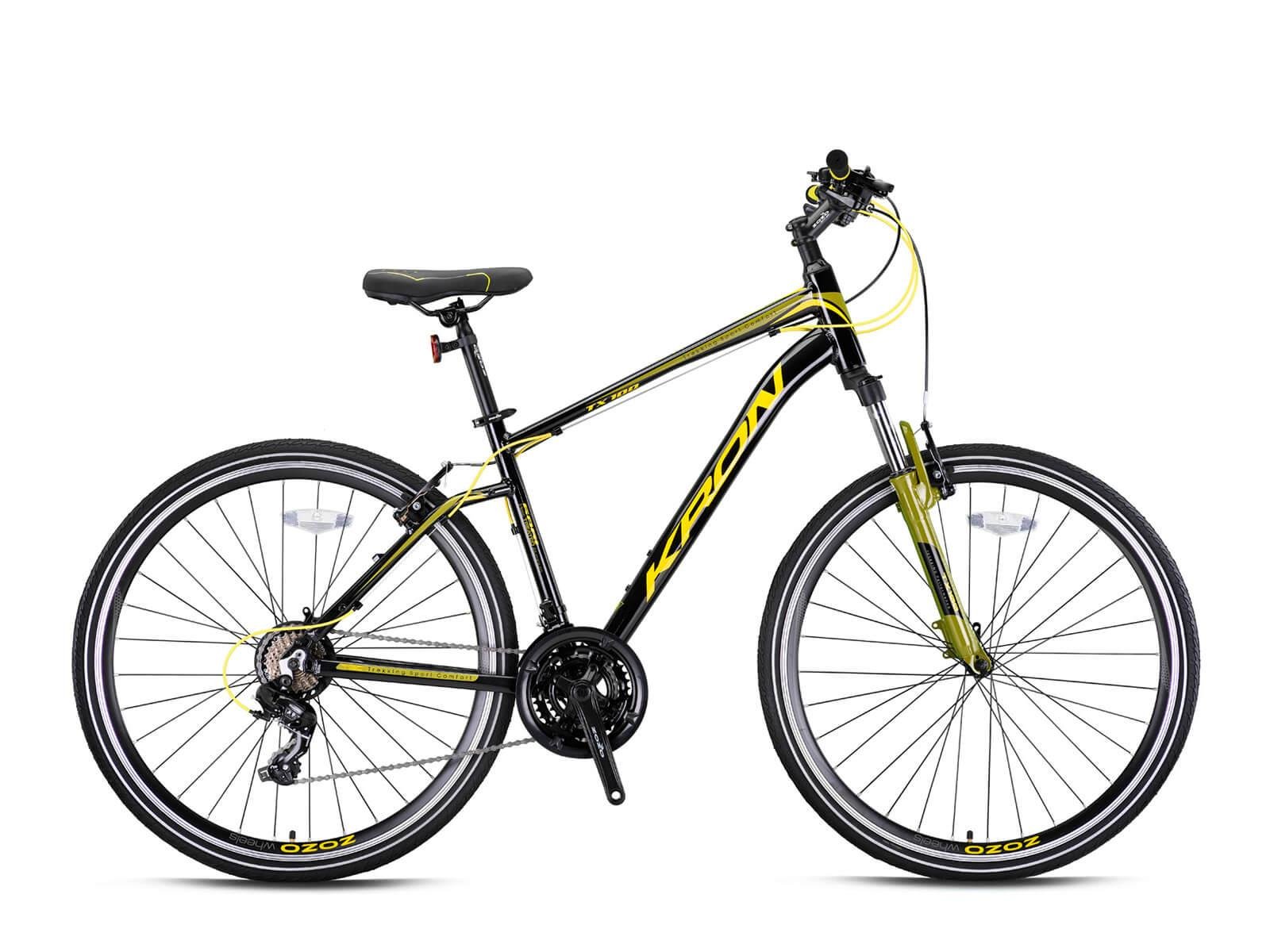 28 Kron Tx 100 21v V-Fren Şehir Bisikleti 51cm - Siyah-Sarı-Haki
