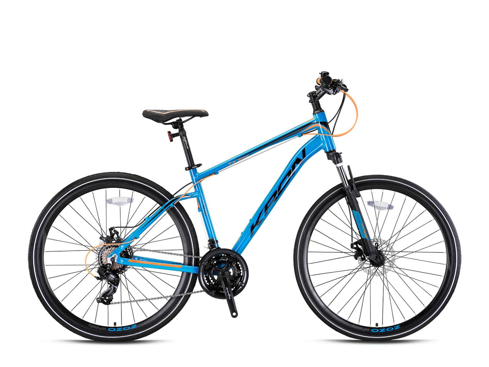28 Kron Tx 100 21v V-Fren Şehir Bisikleti 51cm - Mavi-Turuncu-Siyah
