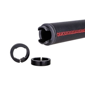 Ztto AG115 128mm Suni Deri, Kırmızı Dikişli Elcik Siyah