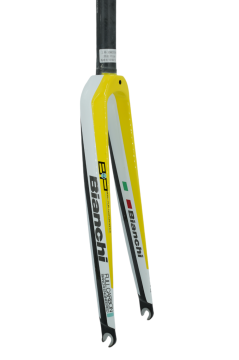 Bianchi B4P 1.1/8'' Full Karbon Yol Bisiklet Maşası Beyaz-Sarı