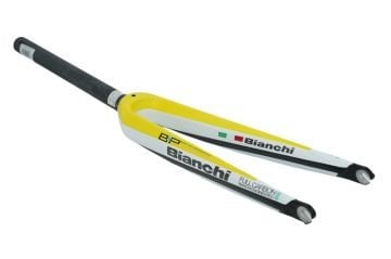 Bianchi B4P 1.1/8'' Full Karbon Yol Bisiklet Maşası Beyaz-Sarı