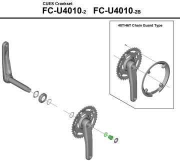 Shimano Cues FC-U6000 Aynakol Tespit Vidası Y0R798080