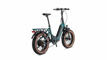 20 Loop Coaster 7v Hidrolik D.Fren Elektrikli Katlanır Fat Bisiklet Yeşil-Gri
