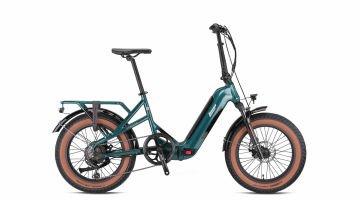 20 Loop Coaster 7v Hidrolik D.Fren Elektrikli Katlanır Fat Bisiklet Yeşil-Gri