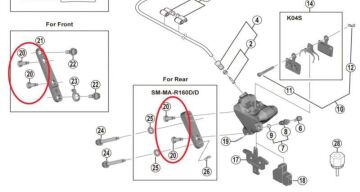 Shimano BR-RS505 Yol Bisikleti Flat Mount Kaliper Adaptör Vidası Y8N206000