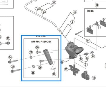 Shimano SM-MA-R160 D/D 160mm Düz Montaj Arka Disk Fren Adaptörü
