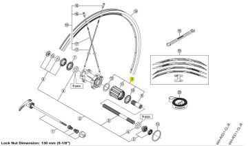 Shimano WH-RS11/RS21/RS31/RS61 Arka Göbek Filibir Gövde Y49V98040