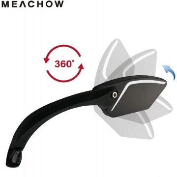 Meachow ME-002SL Sol Bisiklet Aynası Kelepçe Montaj Gümüş Lens