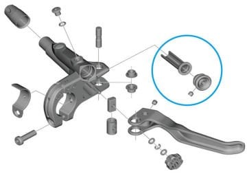 Shimano XTR BL-M9120/XT BL-M8100/ SLX BL-M7100 Diyafram Ünitesi Y1XK98030