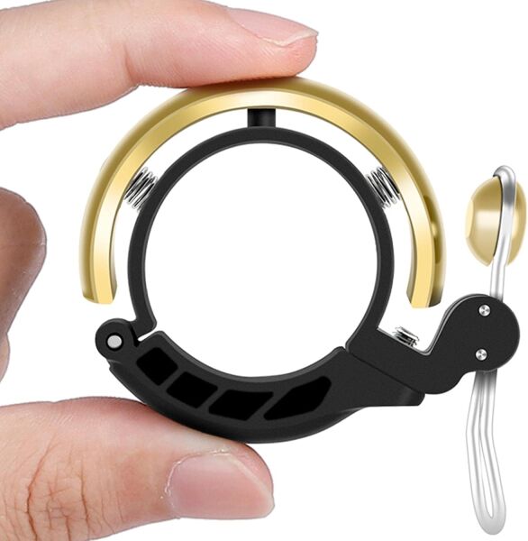 Briviga Gizli Tip 80dB 22-31.8mm Gidon Uyumlu Bisiklet Zili Siyah-Bakır