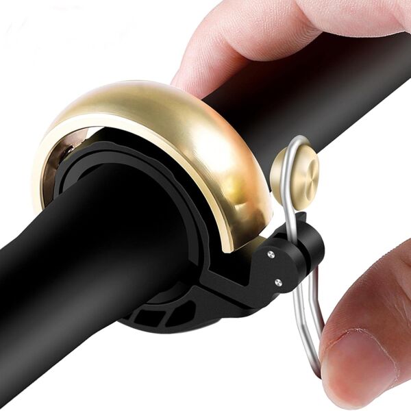 Briviga Gizli Tip 80dB 22-31.8mm Gidon Uyumlu Bisiklet Zili Siyah-Bakır