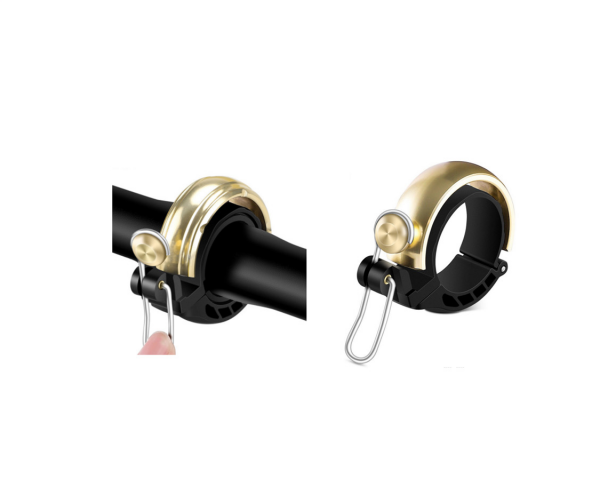 Briviga Gizli Tip 80dB 22-31.8mm Gidon Uyumlu Bisiklet Zili Siyah-Bakır