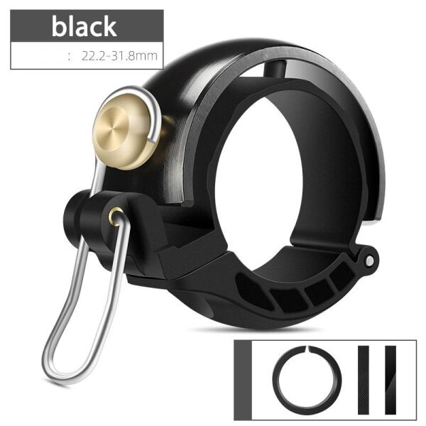 Briviga Gizli Tip 80dB 22-31.8mm Gidon Uyumlu Bisiklet Zili Siyah