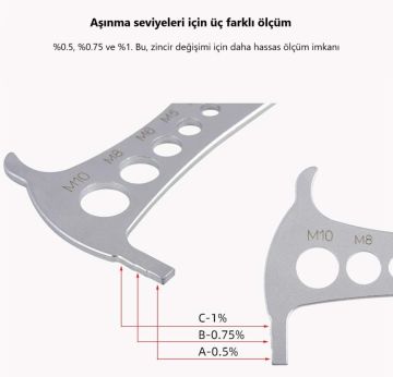QRD RL305 Bisiklet Zincir Ölçme Aleti