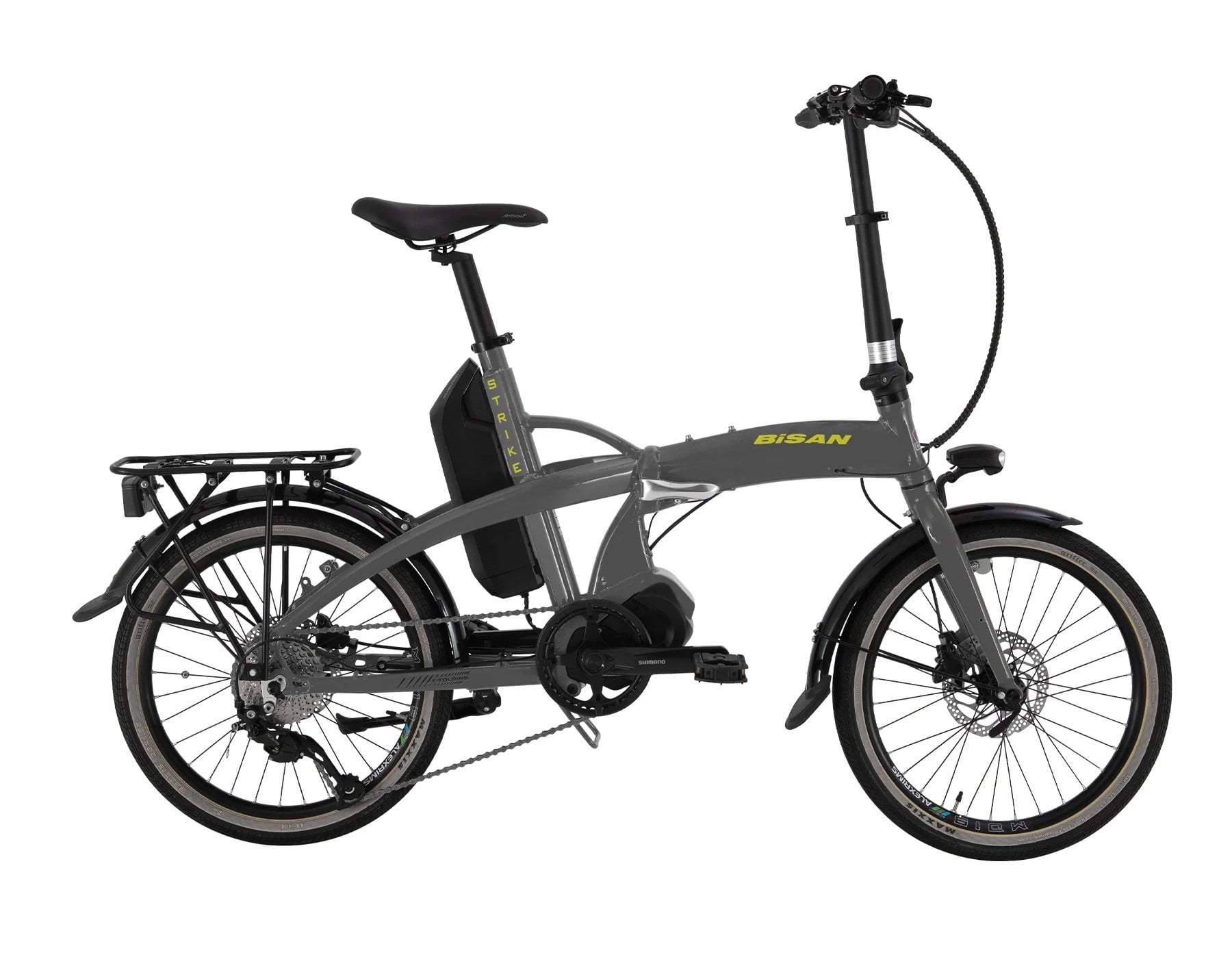 20 Bisan E-Folding Strike 9v Hidrolik D.Fren Elektrikli Katlanır Bisiklet Gri
