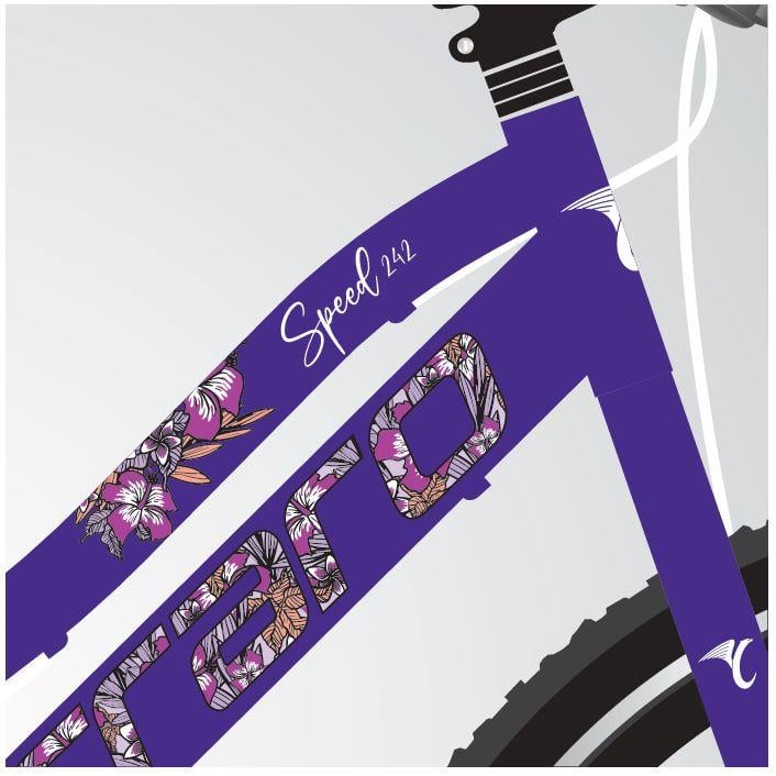 26 Carraro Speed 262 21v V-Fren Kadın Dağ Bisikleti 38cm - Eflatun-Beyaz