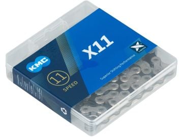 Kmc X11 116L 11li Zincir + CL555R Powerlink Gümüş-Siyah