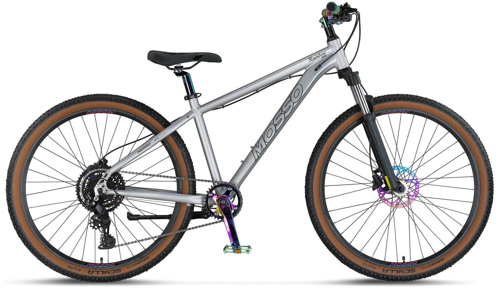 27.5 Mosso Rainbow Cues 9v Hidrolik Disk Fren Dağ Bisikleti 41cm - Mat Gümüş