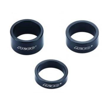 Neco 5/10/15mm Maşa Yatak Yüzüğü Set (Spacer) Siyah