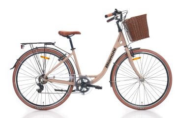 28 Bianchi C281 7v V-Fren Unisex Şehir Bisikleti 38cm - Krem-Siyah