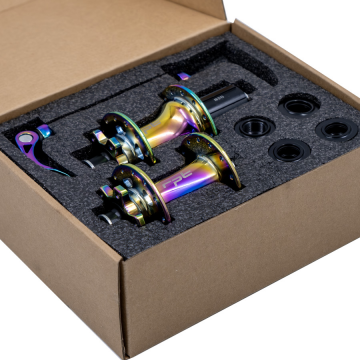 Raptor Göbek Seti Oil Slick (8–12s, QR + Thru Axle, 8–10s Pul Dahil 6 Vida)