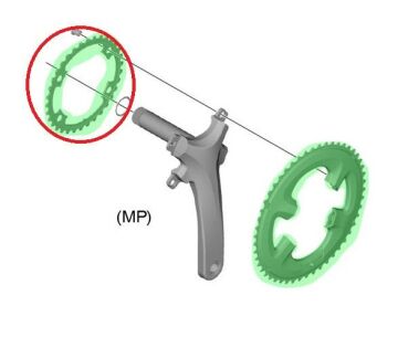 Shimano Sora FC-R3000 34T-MP Aynakol Yaprağı Uyum 50-34T Y1NB34000