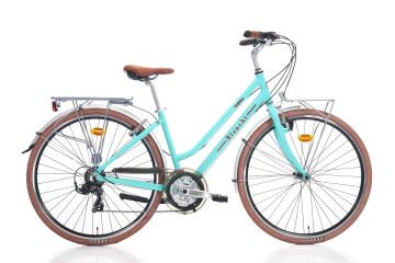 28 Bianchi Rubino Lady Deluxe 21v V-Fren Kadın Şehir Bisikleti Celeste