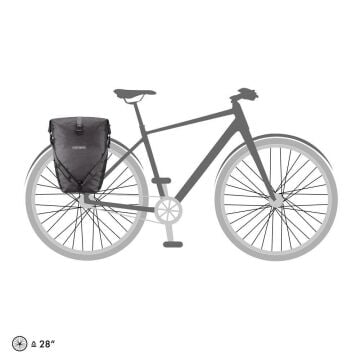 Ortlieb F5204 Back-Roller Plus Arka Heybe Çanta Çift 40L Granit-Siyah