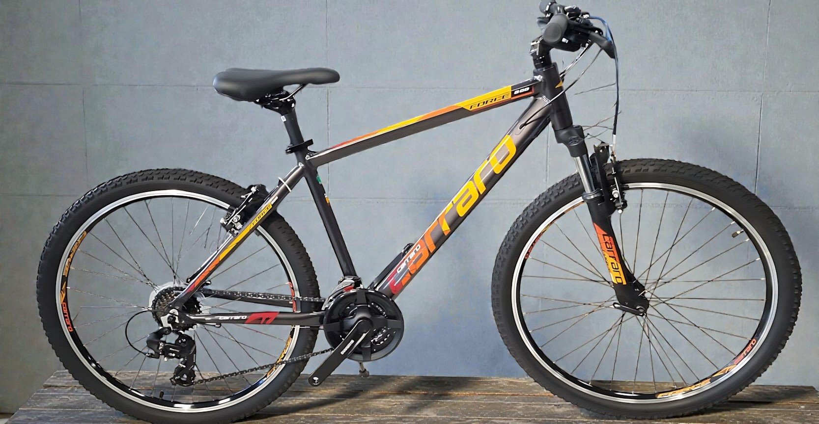 26 Carraro Force 600 21v V-Fren Dağ Bisikleti 38cm - Antrasit-Turuncu