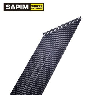 Sapim Leader 2mm Paslanmaz Çelik Jant Teli + 14mm Pirinç Nipel Siyah