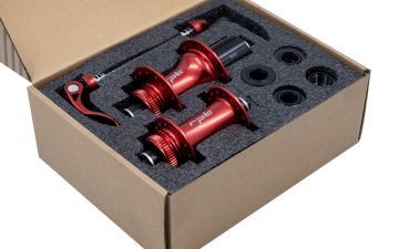 Raptor Göbek Seti Kırmızı (8–12s, QR + Thru Axle, 8–10s Pul Dahil Centerlock)