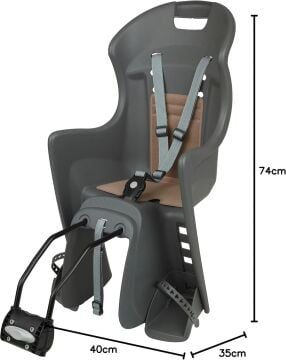 Dieffe Bikey Cool Kadro Bağlantılı Çocuk Taşıyıcı Koyu Gri-Krem