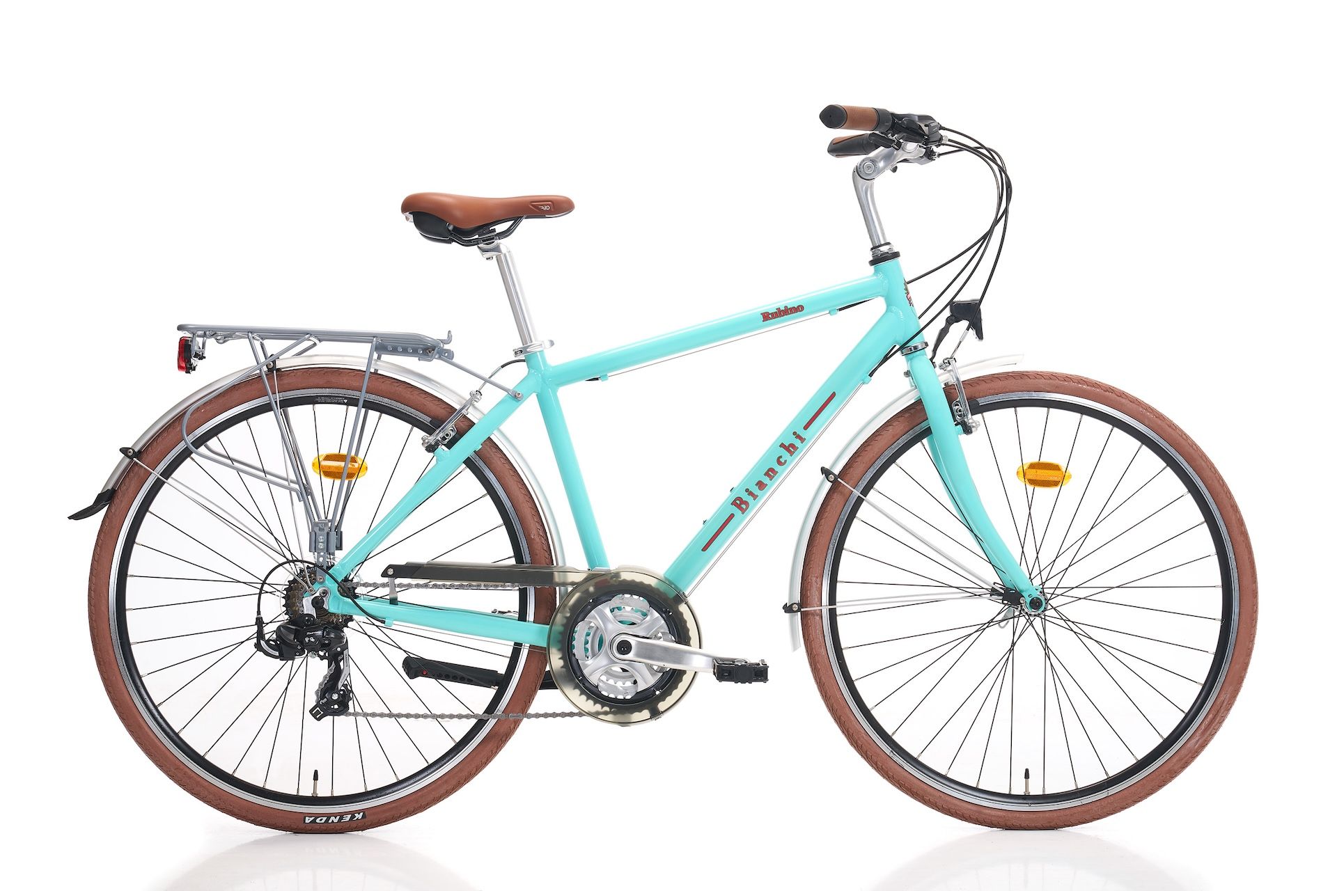 28 Bianchi Rubino Deluxe 21v V-Fren Erkek Şehir Bisikleti 47cm - Celeste
