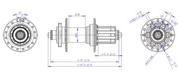 ARC MT-005 32H QR HG Dağ Bisikleti Arka Göbek Kırmızı