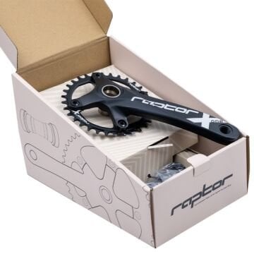 Raptor A28Z-AS322 32T 170mm Siyah Tekli Aynakol + Orta Göbek