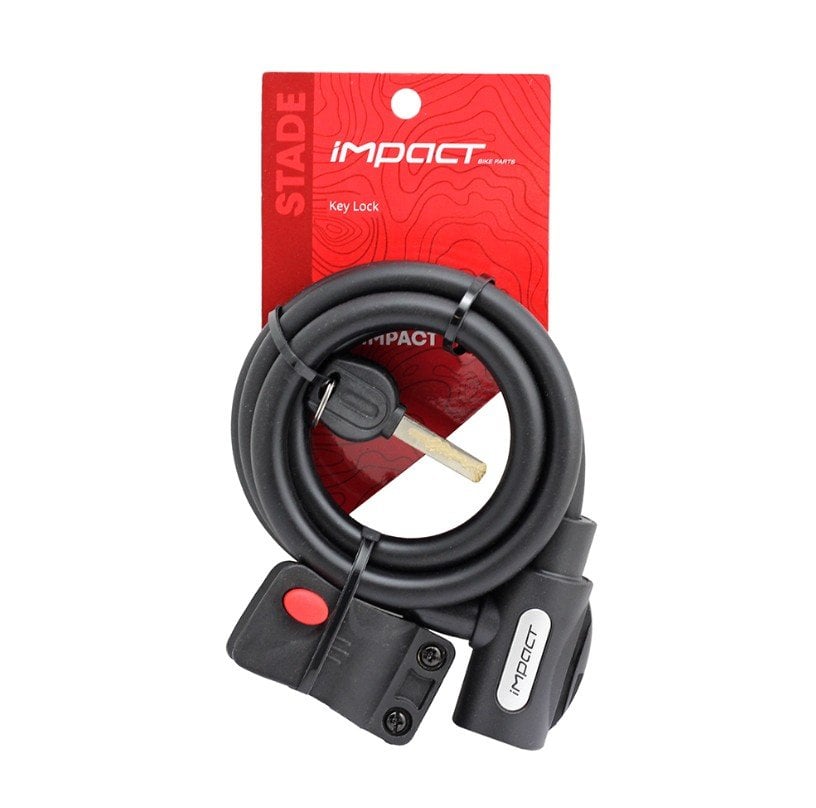 Impact Stade 12x1200mm Anahtarlı Kilit + Sabitleme Aparatı Siyah