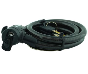 Briviga 2518 12x1200mm Anahtarlı Bisiklet Kilidi Siyah