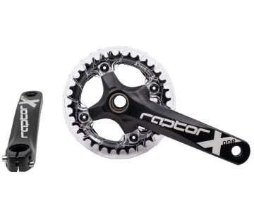 Raptor A23Z-AS322P 34T 170mm Siyah Şeffaf Muhafazalı Tekli Aynakol + Orta Göbek