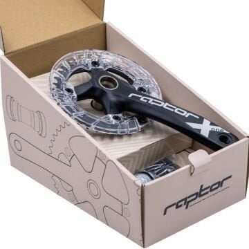 Raptor A23Z-AS322P 34T 170mm Siyah Şeffaf Muhafazalı Tekli Aynakol + Orta Göbek