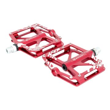 Briviga PDL-3304 110x111mm Mtb Alüminyum CNC Rulmanlı Platform Pedal Kırmızı