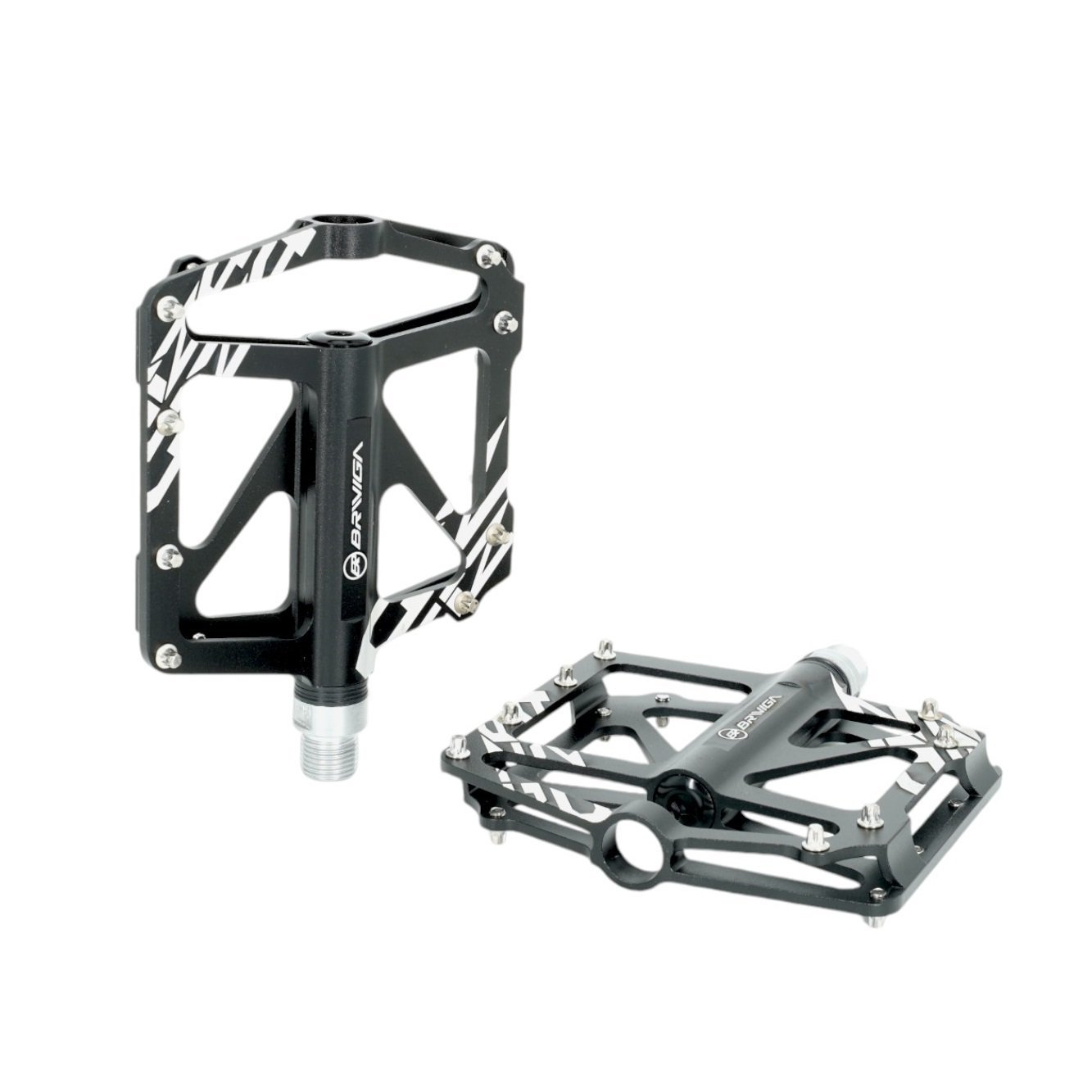 Briviga PDL-3304 110x111mm Mtb Alüminyum CNC Rulmanlı Platform Pedal Siyah