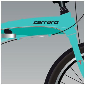 20 Carraro Flexi 107 7v V-Fren Katlanır Bisiklet Turkuaz