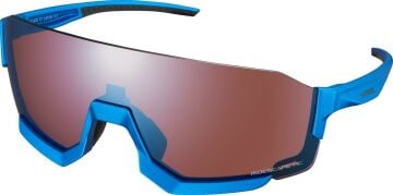 Shimano Aerolite ARLT2 Bisiklet Gözlüğü Mat Metalik Mavi Çerçeve Ridescape Lens