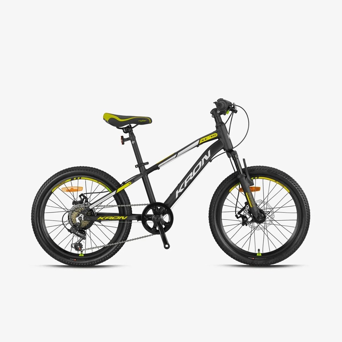 20 Kron XC 75 7v M.Disk Fren Erkek Çocuk Bisikleti 28cm - M.Gri-Siyah-N.Sarı