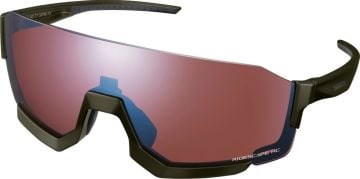 Shimano Aerolite ARLT2 Bisiklet Gözlüğü Yosun Yeşili Çerçeve Ridescape Lens