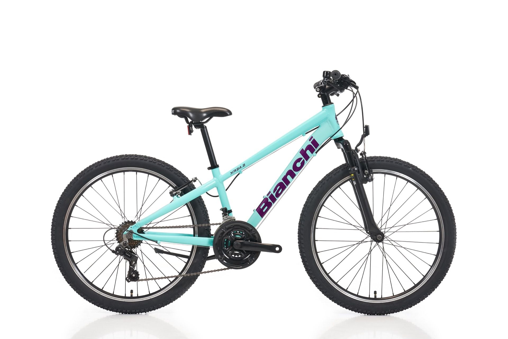 24 Bianchi XR24.2 21v V-Fren Erkek Çocuk Bisikleti 31cm - Celeste-Mor